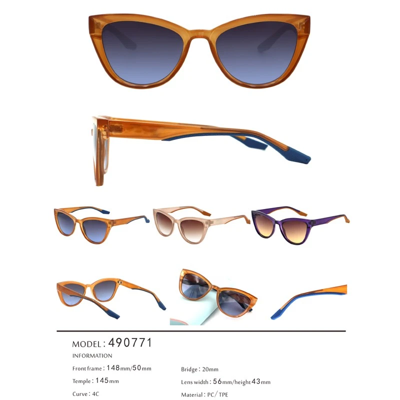 9 Women Cateye Sports leisure Double injection Anti slip Sunglasses 490771