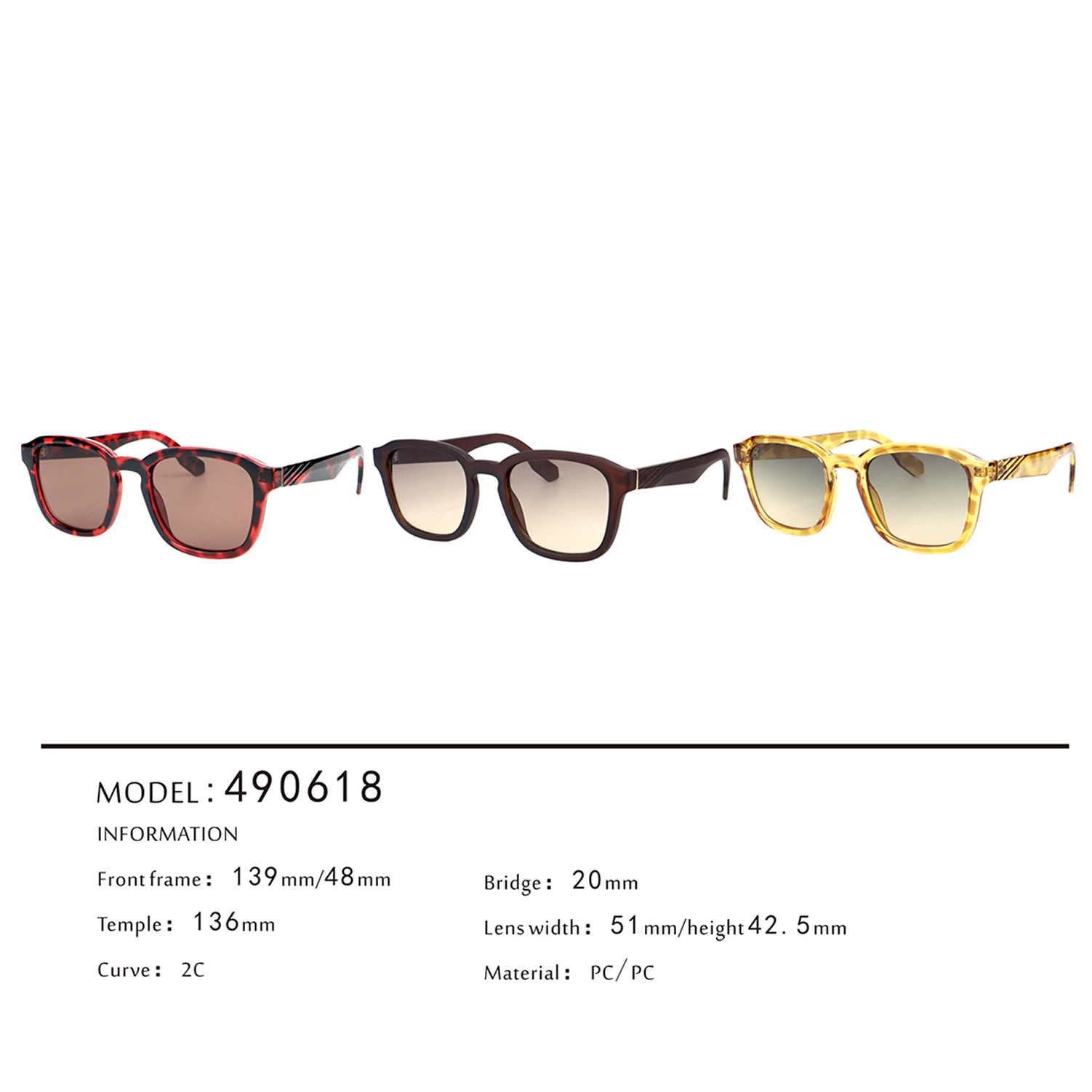 Fency Classic Casual Square Retro Sunglasses for Men Women 490618 1